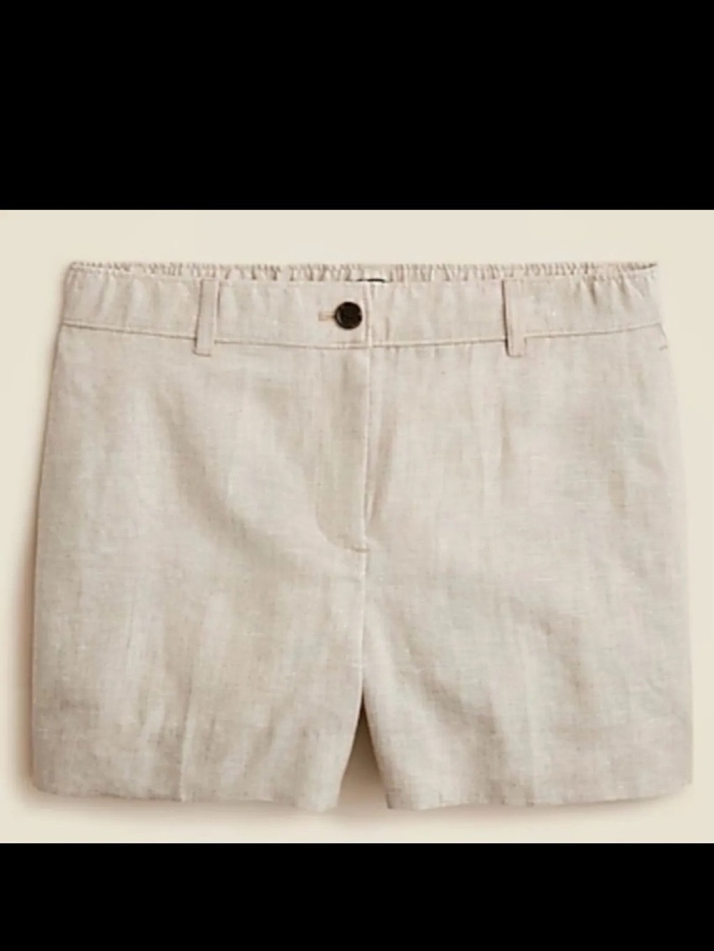 J. Crew Linen High-Rise Shorts in Flax